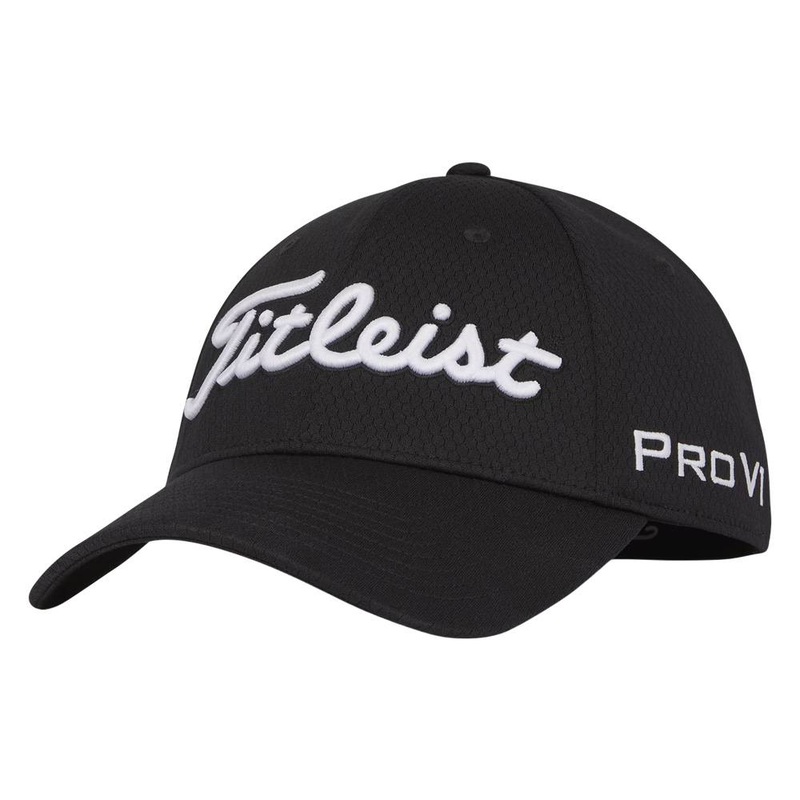 Titleist Tour Elite Golf Cap Black/White – 25 Men Small/Medium