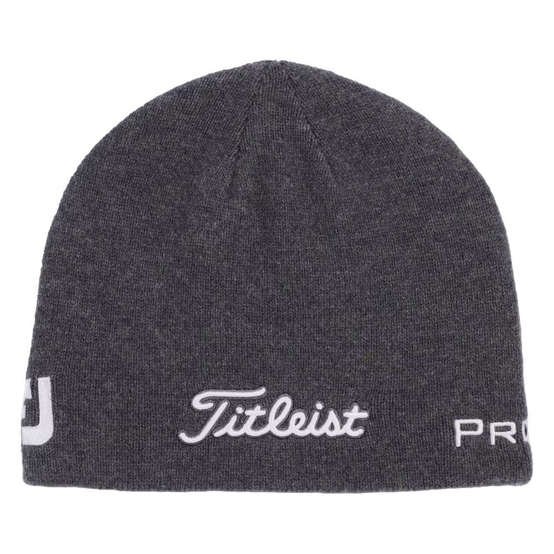Titleist Tour Merino Golf Beanie Charcoal/White – FW24 Men One Size Fits All
