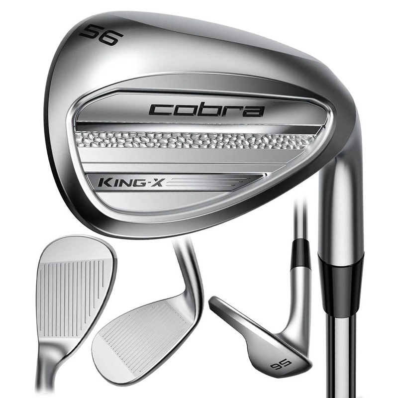 Cobra King-X Chrome Wedge – 25 Men Right – 48 – 10 – Teardrop Grind True Temper Vector Wedge Steel – Stiff
