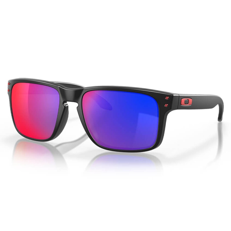 Oakley Holbrook Sunglasses Matte Black Positive Red Iridium