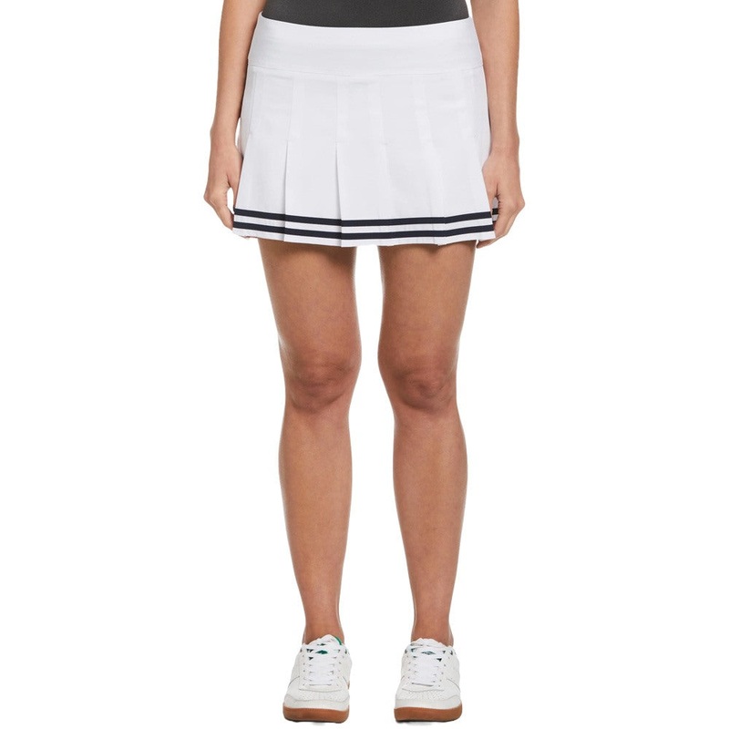 Original Penguin 13″ Contrast Hem Pleated Golf Skort Bright White – SS24 Women X-Small