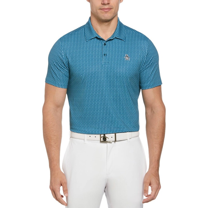 Original Penguin Allover Pete Print Golf Polo Corsair – SS24 Men Small