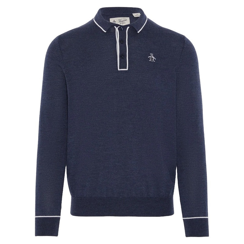 Original Penguin Longsleeve Veronica Golf Sweater Black Iris – FA24 Women X-Small