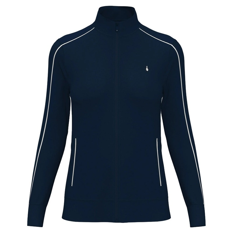 Original Penguin Mock Neck Full-Zip Golf Jacket Black Iris – FA24 Women X-Small