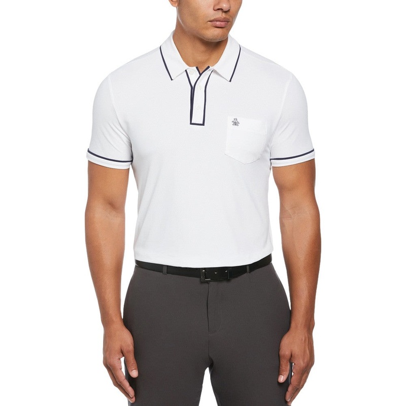 Original Penguin The Technical Earl Golf Polo Bright White – SS24 Men Small