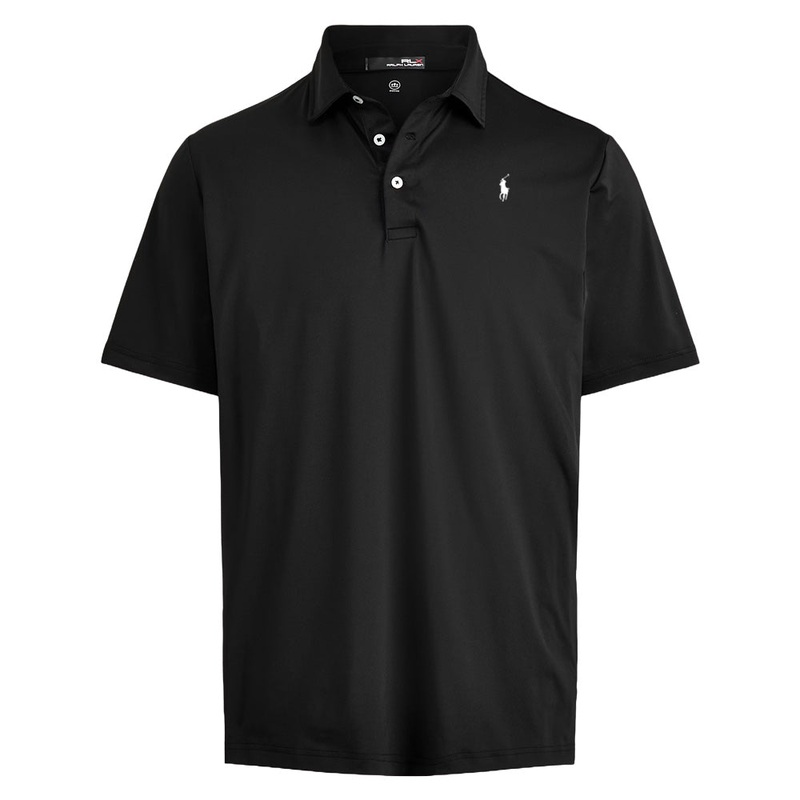 Ralph Lauren Lightweight Airflow Jersey Solid Golf Polo Black – FW24 Men Small