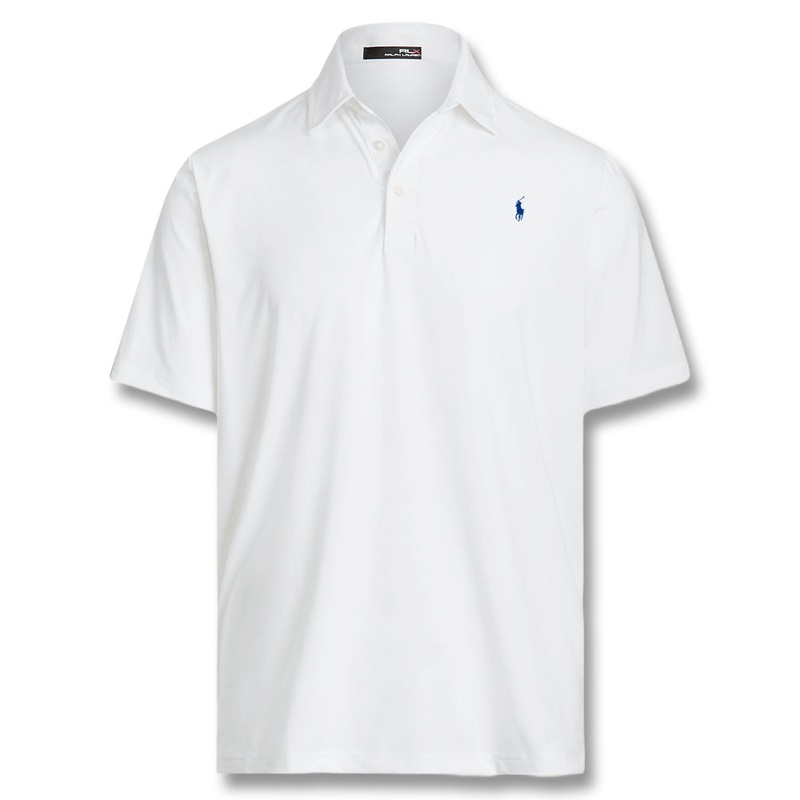 Ralph Lauren Lightweight Airflow Jersey Solid Golf Polo Ceramic White – FW24 Men Small