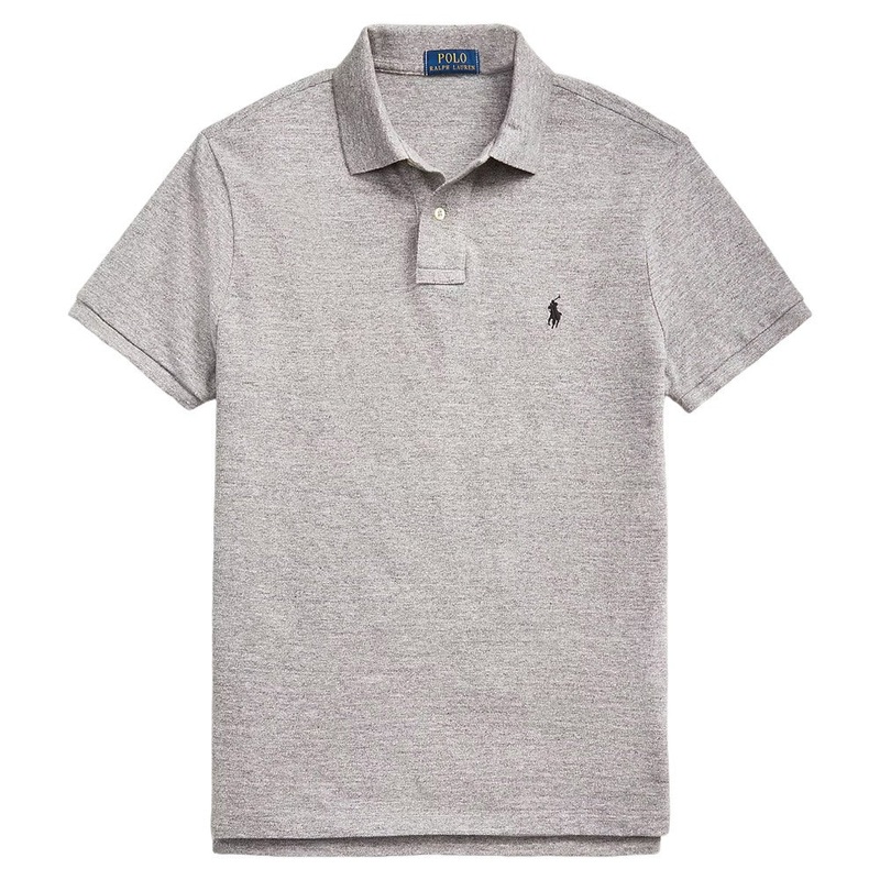 Ralph Lauren Mesh Custom Slim Fit Solid Golf Polo Canterbury Heather – FW24 Men Small