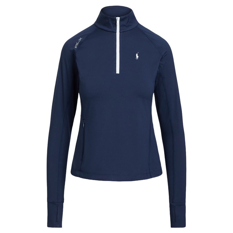Ralph Lauren Stretch Jersey UV 1/4 Zip Golf Pullover Refined Navy – FW24 Women X-Small