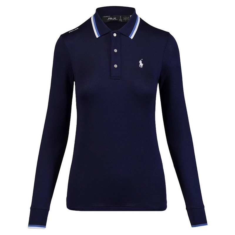 Ralph Lauren Tour Pique Val Golf Polo Refined Navy Multi – FW24 Women X-Small