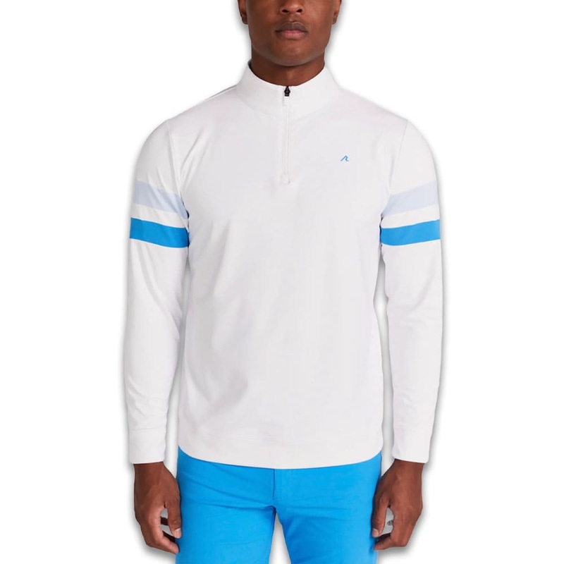 Redvanly Wilson 1/4 Zip Golf Pullover Bright White – SS24 Men Small