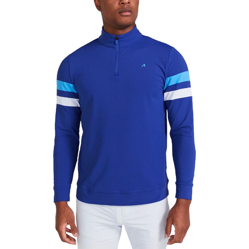 Redvanly Wilson 1/4 Zip Golf Pullover Mazarine Blue – SS24 Men Small