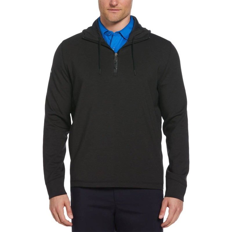 Callaway Premium Aquapel 1/4 Zip Hoodie Golf Jacket Black Heather – SS25 Men Small