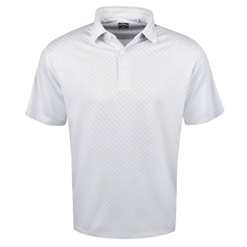 Callaway Swing Tech Allover Chevron Golf Polo Bright White – SS25 Men Small