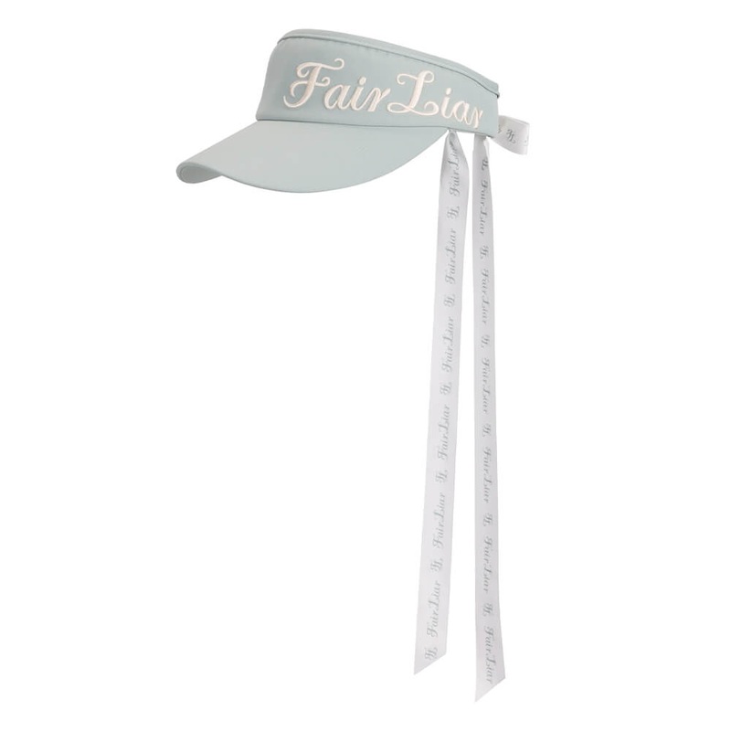 Fairliar Side Logo Wide Ribbon Golf Visor Mint – SS25 Women One Size Fits All