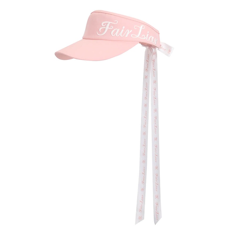 Fairliar Side Logo Wide Ribbon Golf Visor Pink – SS25 Women One Size Fits All