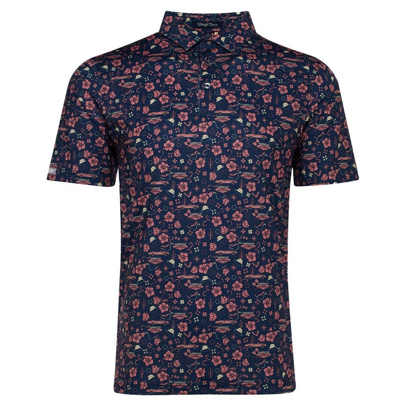 Straight Down Fear & Loathing Golf Polo New Indigo – FW24 Men Medium