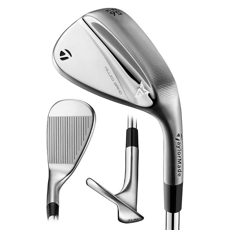 TaylorMade Milled Grind Chrome Wedge – 25 Men Right – 50 – 9 KBS 105 Chrome Stepped Steel – Stiff
