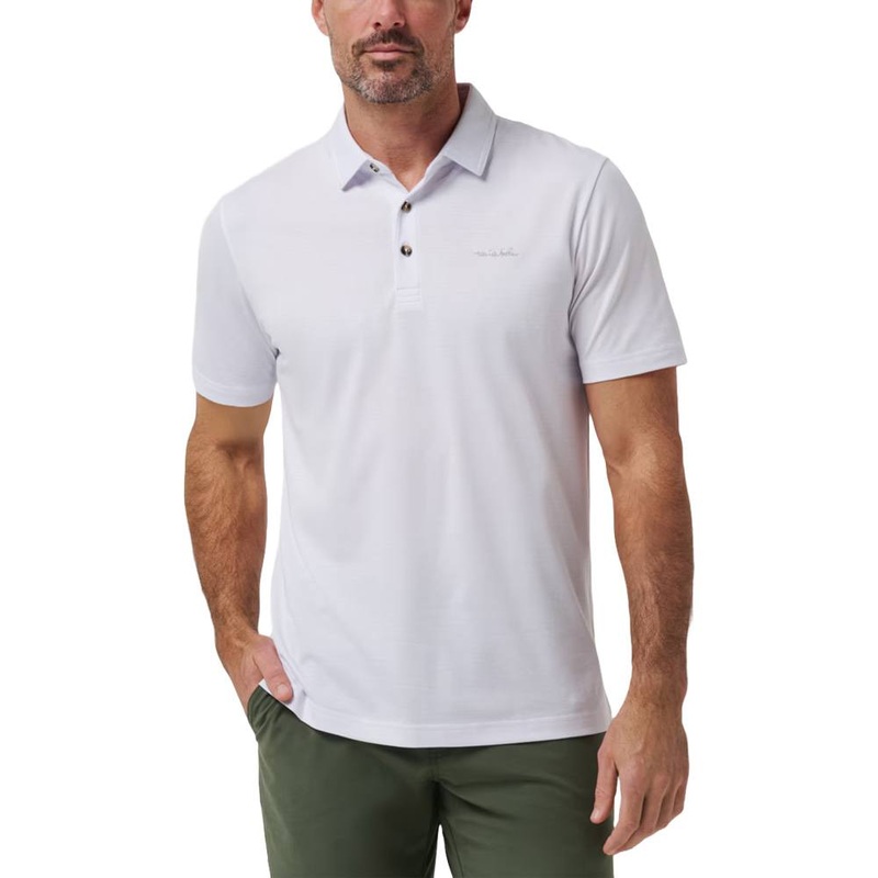 TravisMathew The Zinna 2.0 Golf Polo White – SS25 Men Small