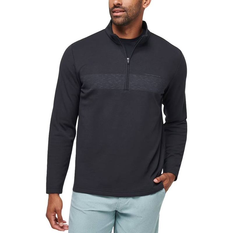 TravisMathew Upgraded Fleece CS Golf Pullover Black/Coronet – SS24 Men Small