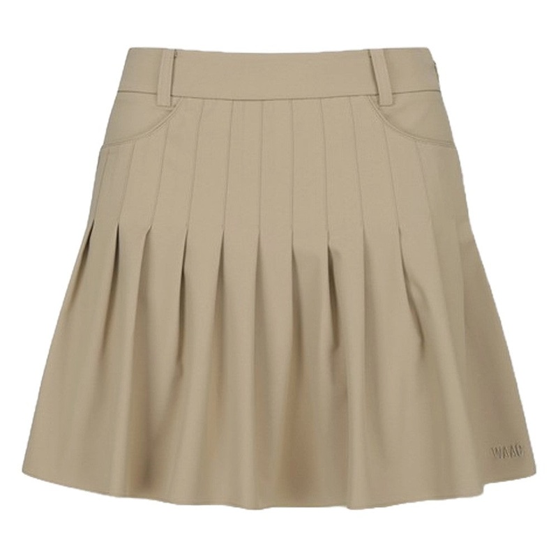 WAAC A-Line Gather Golf Skort Light Brown – FW24 Women 24