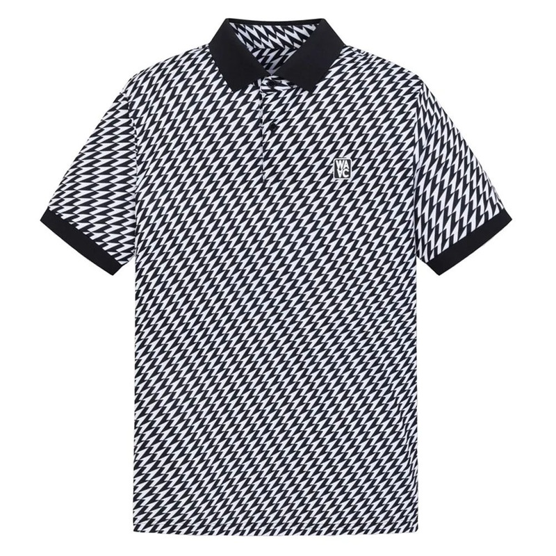 WAAC Athletic Arrow Rib Collar Golf Polo Black – SS24 Men Small