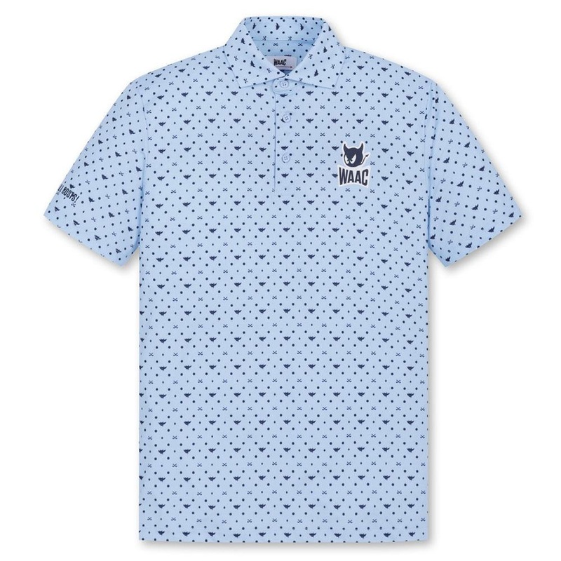 WAAC Flying WAACKY Dot Golf Polo Light Blue – FW24 Men Small