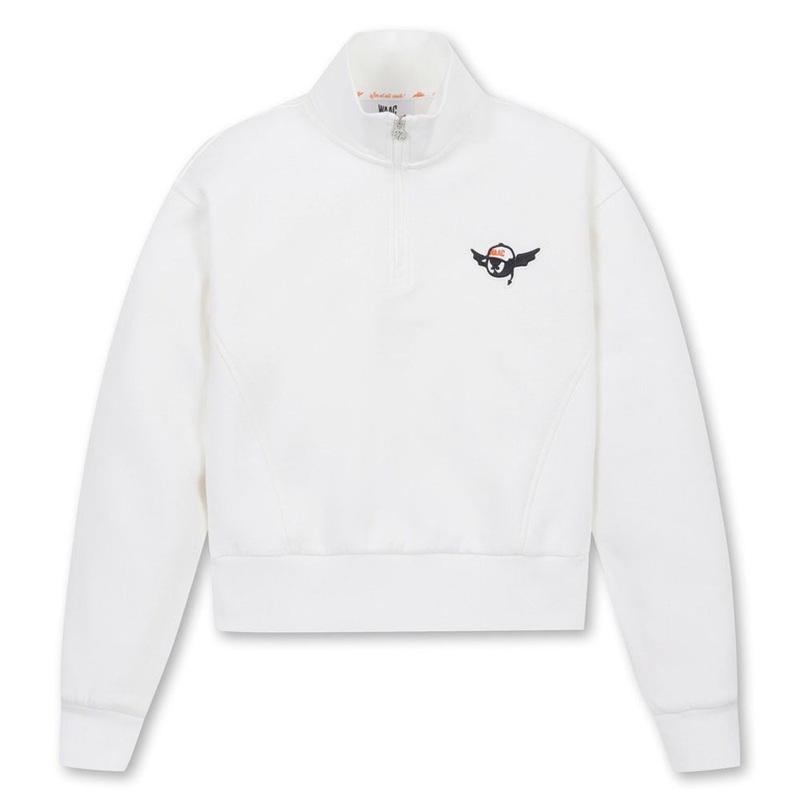 WAAC Half Zip-Up Golf Sweatshirt White – FW24 Women X-Small