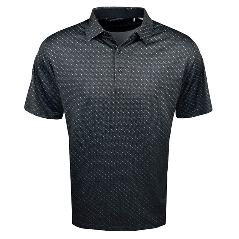 Callaway Swing Tech Allover Chevron Golf Polo Caviar – SS25 Men Small