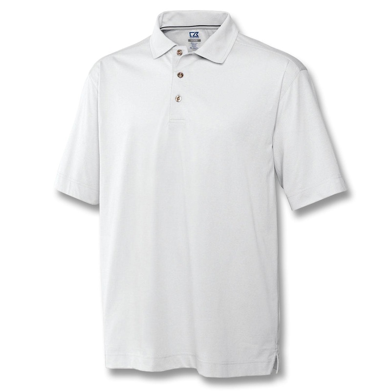Cutter and Buck DryTec Medina Tonal Stripe Golf Polo (Big and Tall) White – SS16 Men X-Large Big