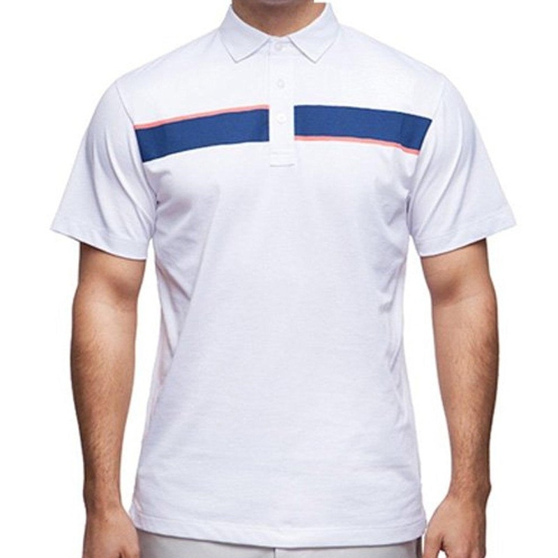 Devereux Jonah Golf Polo White/Navy/Calypso Coral – SS16 Men XX-Large