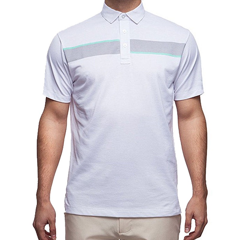 Devereux Jonah Golf Polo White/Steel/Aqua – SS16 Men Small