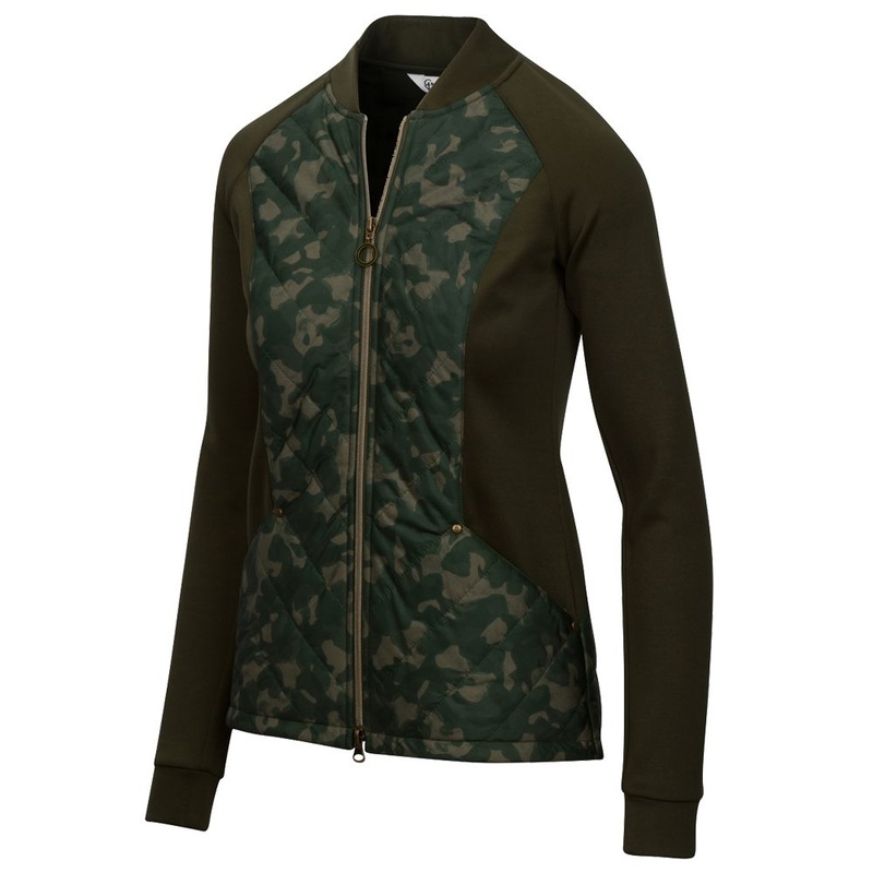 Greg Norman Elite Quilted Cire Full Zip Golf Jacket Loden – FW19 Women X-Large