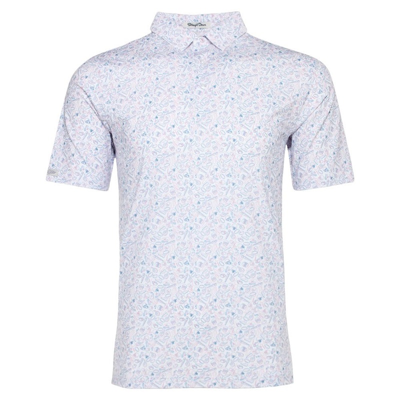Straight Down Gridiron Golf Polo White – FW24 Men Medium