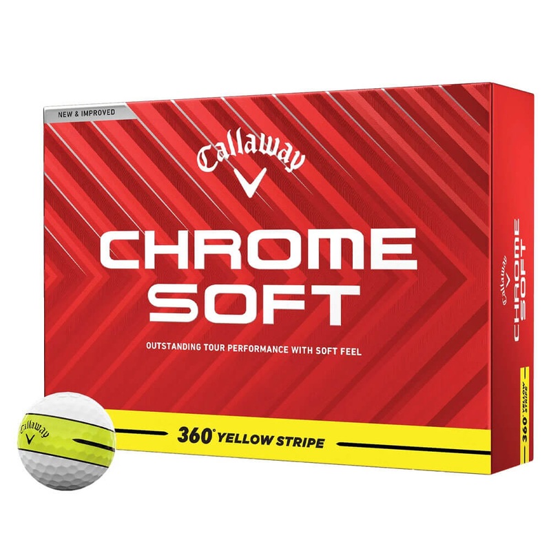Callaway Chrome Soft 360 Golf Balls 1 Dozen Yellow Stripe