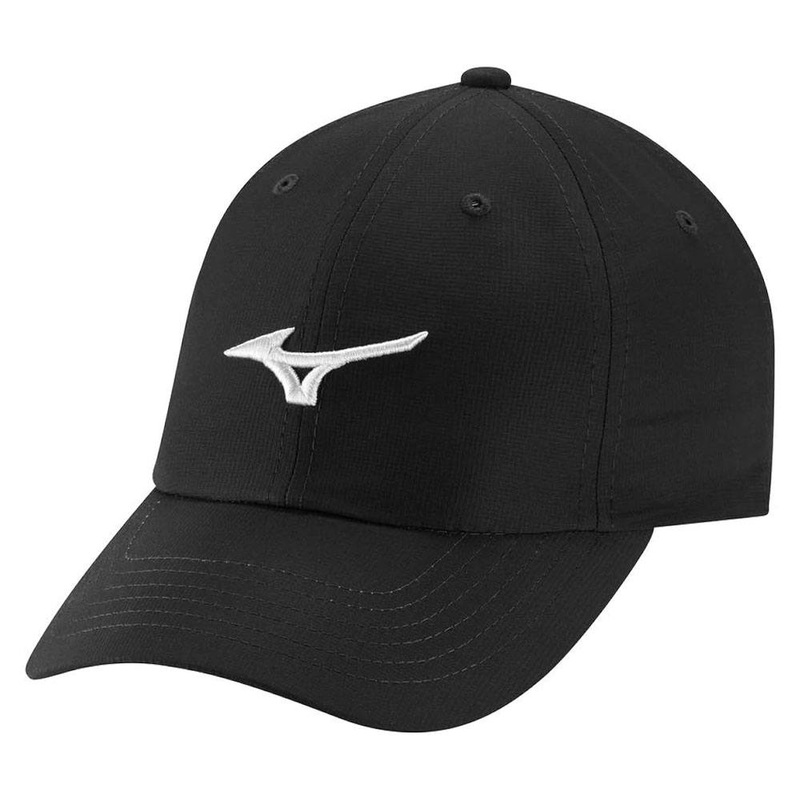 Mizuno Tour Adjustable Lightweight Golf Cap Black/White – 22 Men One Size Fits All
