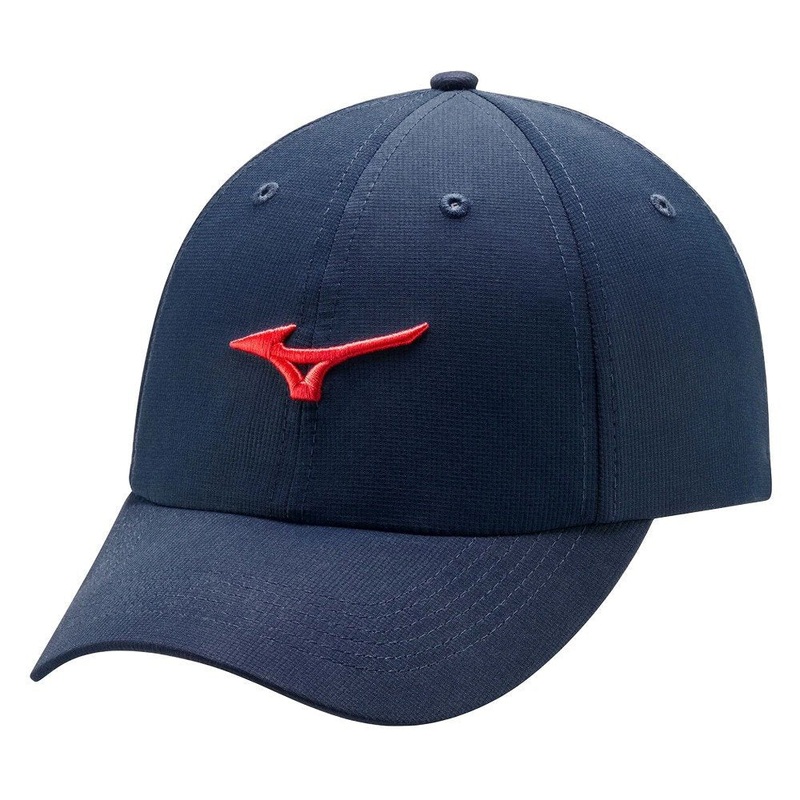 Mizuno Tour Adjustable Lightweight Golf Cap Navy/Red – 22 Men One Size Fits All