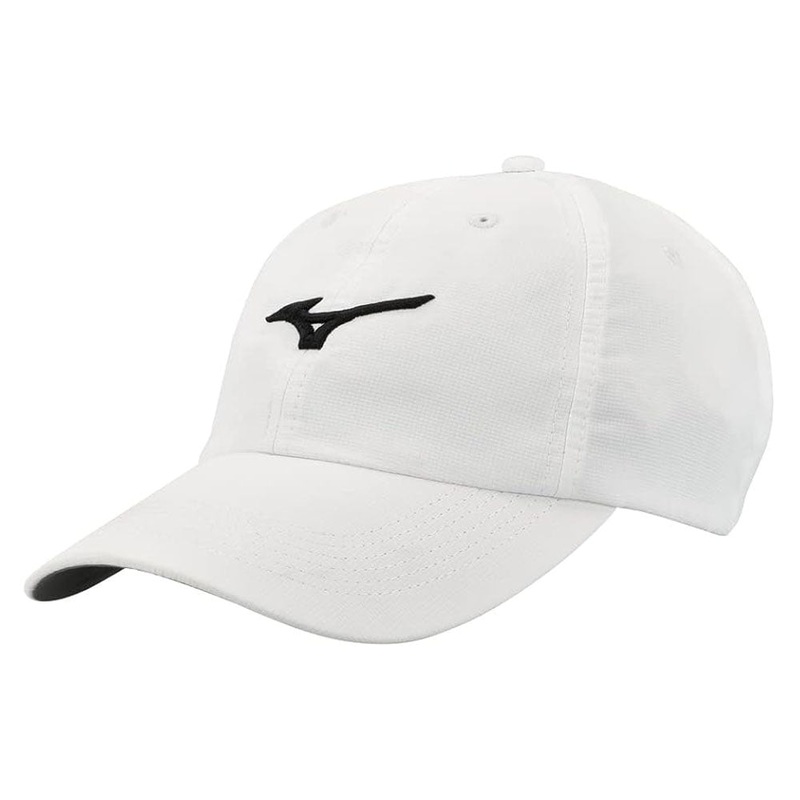 Mizuno Tour Adjustable Lightweight Golf Cap White/Black – 22 Men One Size Fits All