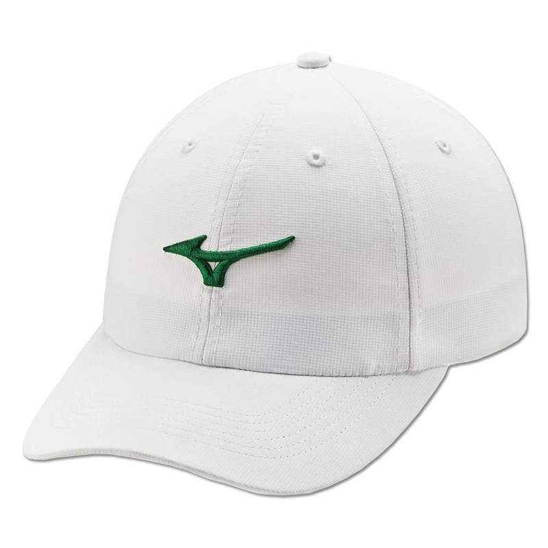 Mizuno Tour Adjustable Lightweight Golf Cap White/Green – 22 Men One Size Fits All