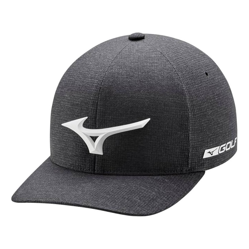 Mizuno Tour Delta Fitted Golf Cap Heathered Charcoal – 22 Men Small/Medium