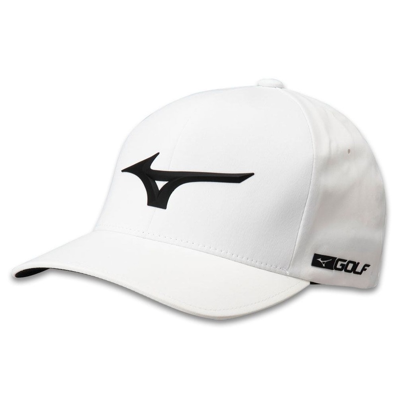 Mizuno Tour Delta Fitted Golf Cap White/Black – 22 Men Large/X-Large