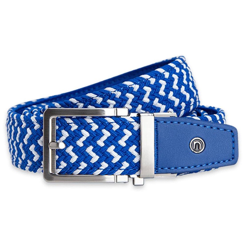 Nexbelt Braided Golf Belt Blue/White – 23 Men Cut to Fit up to 50