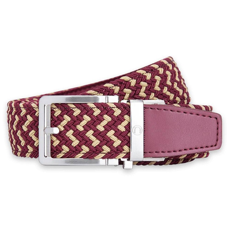 Nexbelt Braided Golf Belt Burnt Garnet/Gold – 23 Men Cut to Fit up to 50
