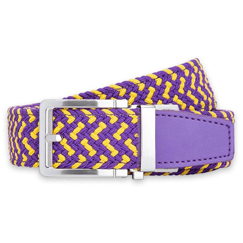 Nexbelt Braided Golf Belt Burnt Purple/Gold – 23 Men Cut to Fit up to 50