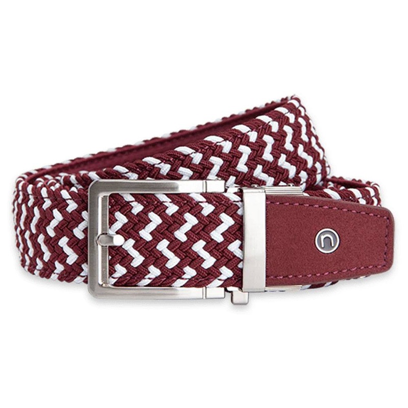 Nexbelt Braided Golf Belt Maroon – 23 Men Cut to Fit up to 50