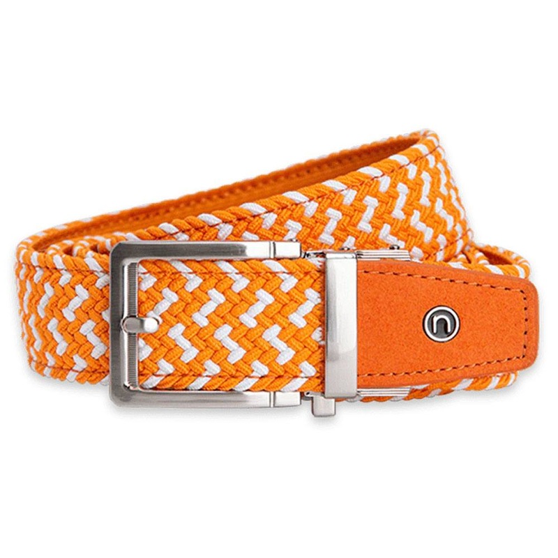 Nexbelt Braided Golf Belt Orange/White – 23 Men Cut to Fit up to 50