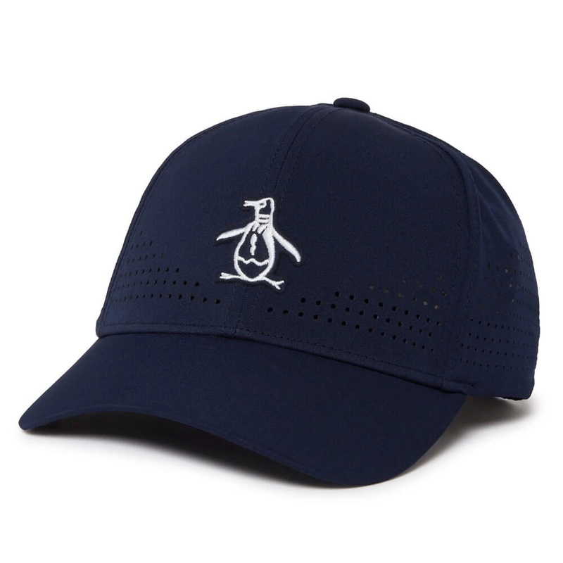Original Penguin Country Club Perforated Golf Cap Black Iris – SS25 Men One Size Fits All