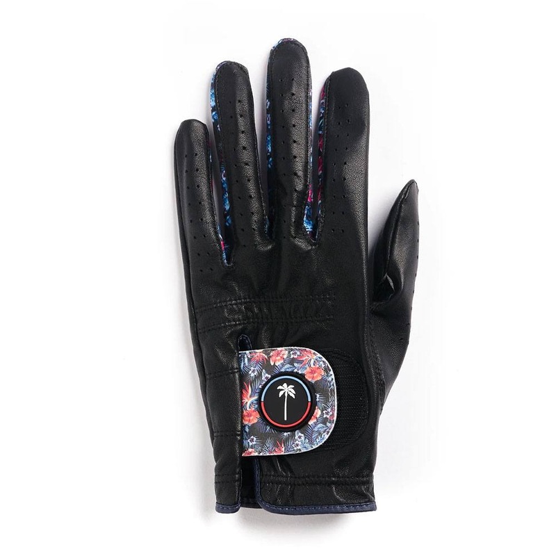 Palm Golf Aloha Golf Glove Black – 24 Women Fit to Left Hand Small