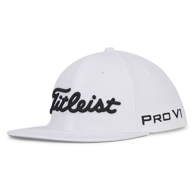 Titleist Tour Elite Flat Bill Golf Cap White/Black – 24 Men One Size Fits All