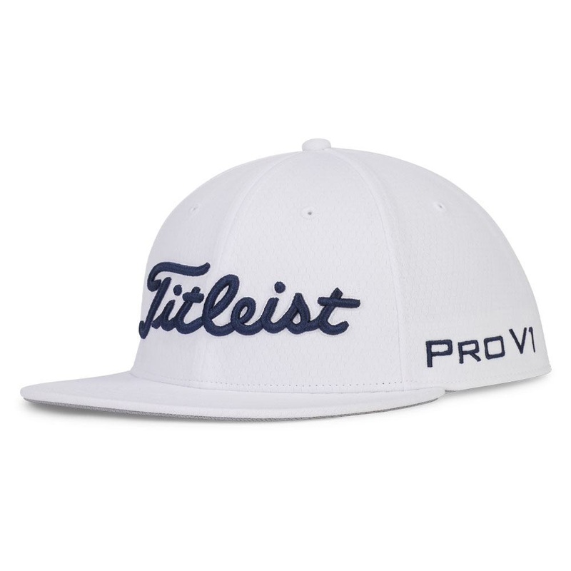 Titleist Tour Elite Flat Bill Golf Cap White/Navy – 24 Men One Size Fits All